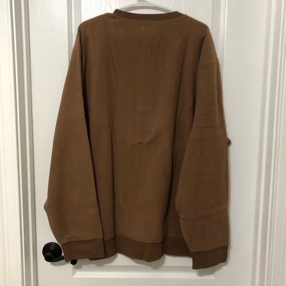 Madewell Men's Sweatshirt Size 2XL Brown‎ 1/4 Button Long Sleeve Pullover NWT - Picture 6 of 12